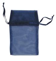 NAVY BLUE ORGANZA DRAWSTRING BAGS 27251-BX